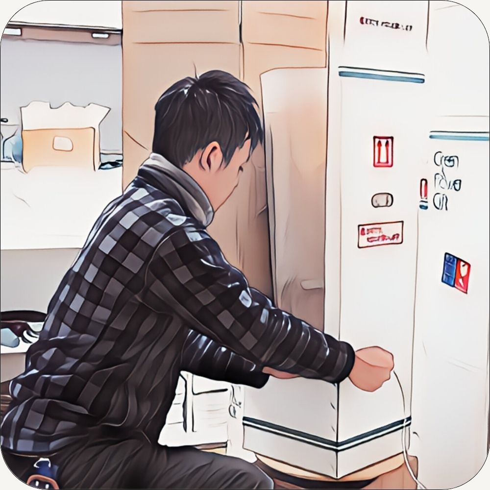 観葉植物を優しく丁寧に梱包する様子を説明した画像